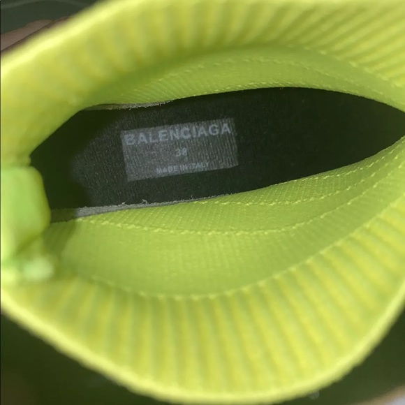 BALENCIAGA Speed Trainer Women’s Neon SZ 7.5 US (EU 38) - Picture 5 of 6